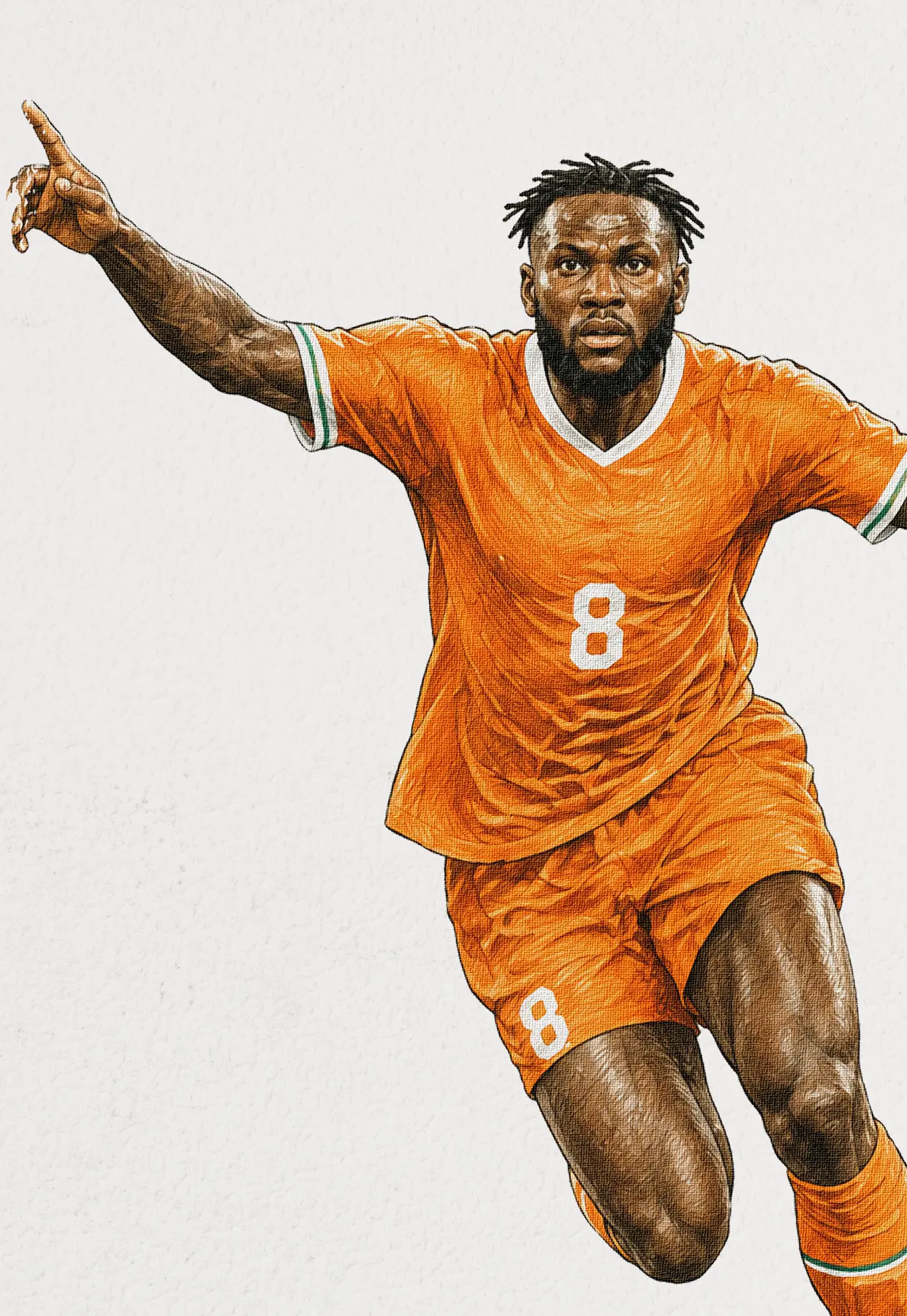 Portrait illustré du footballeur Franck Kessié