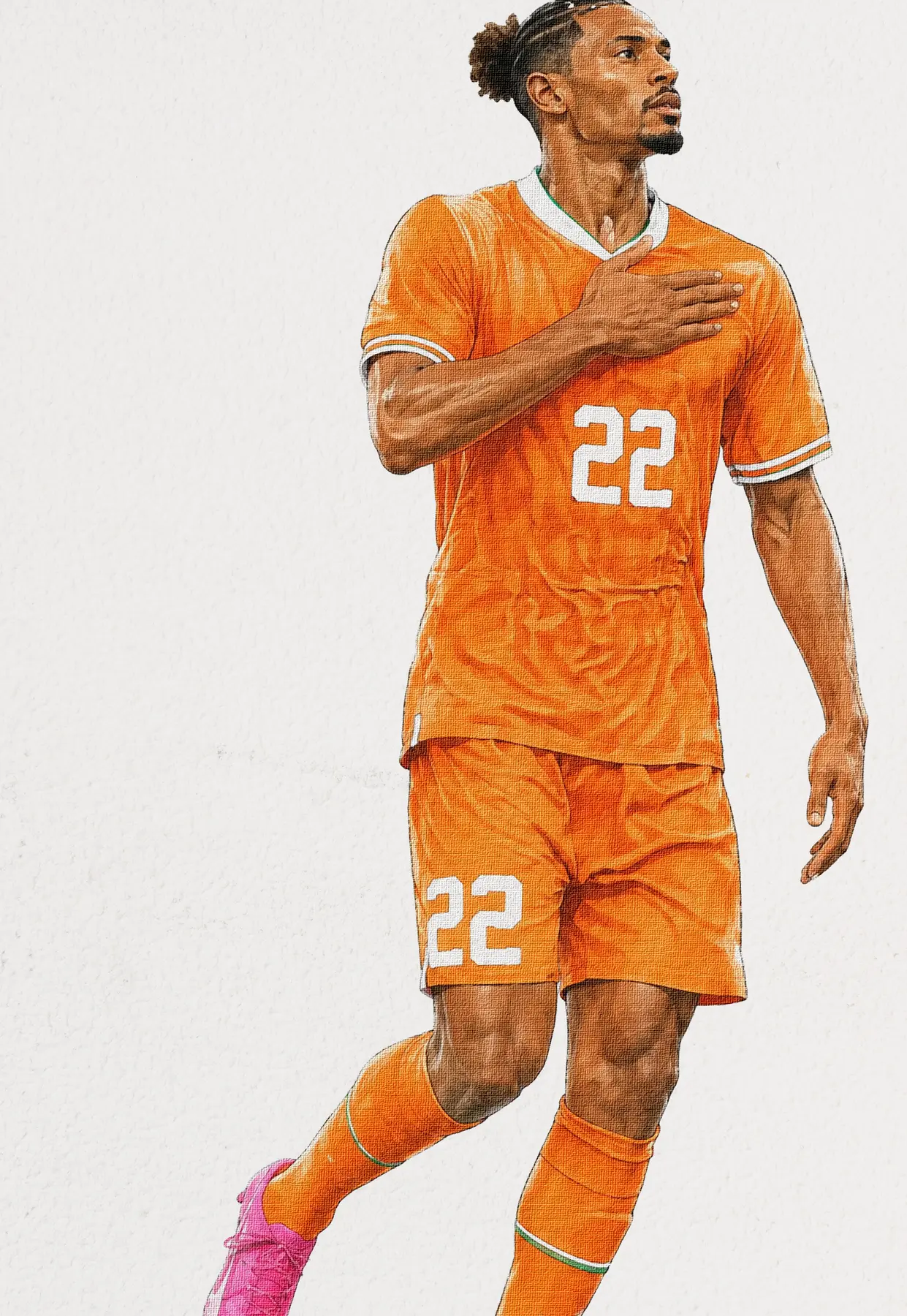 Portrait illustré du footballeur Haller