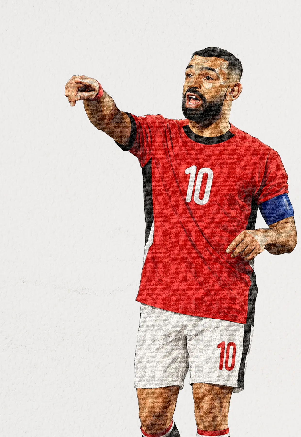 Portrait illustré du footballeur Mohamed Salah