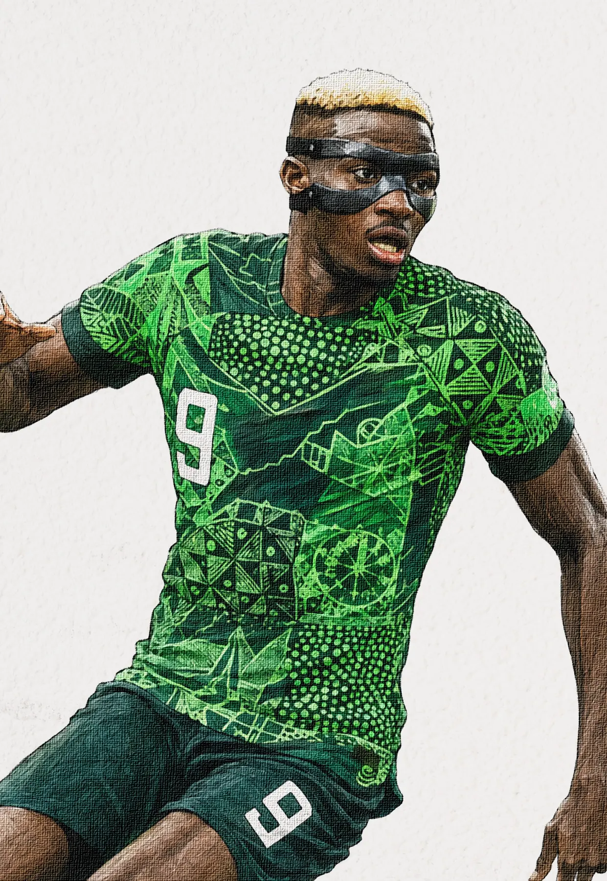 Portrait illustré du footballeur Osimhen