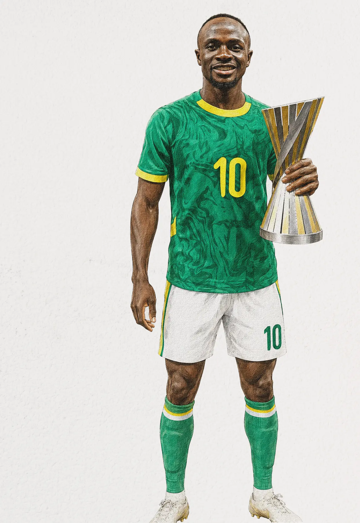 Portrait illustré du footballeur Sadio Mané
