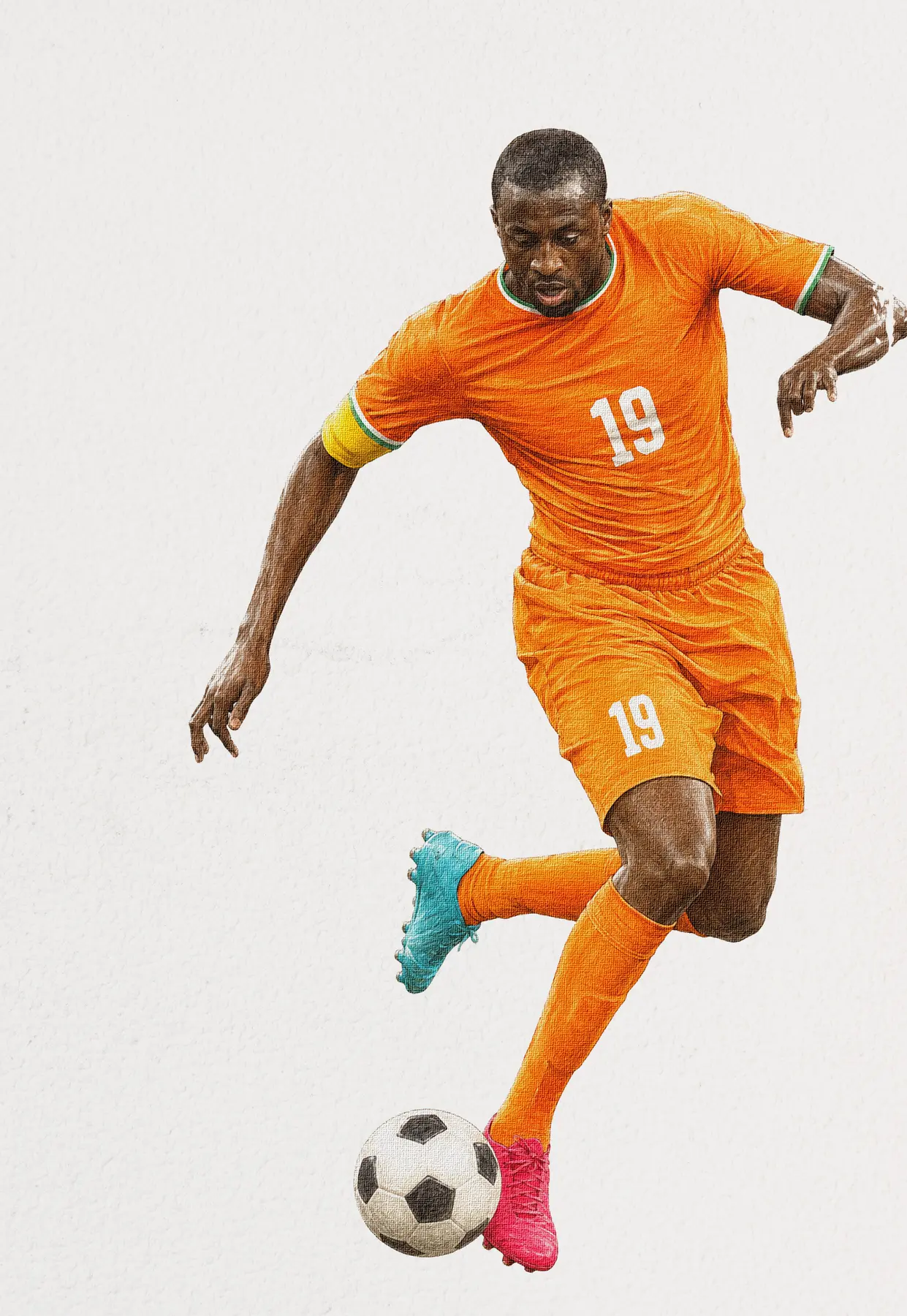 Portrait illustré du footballeur Touré Yaya