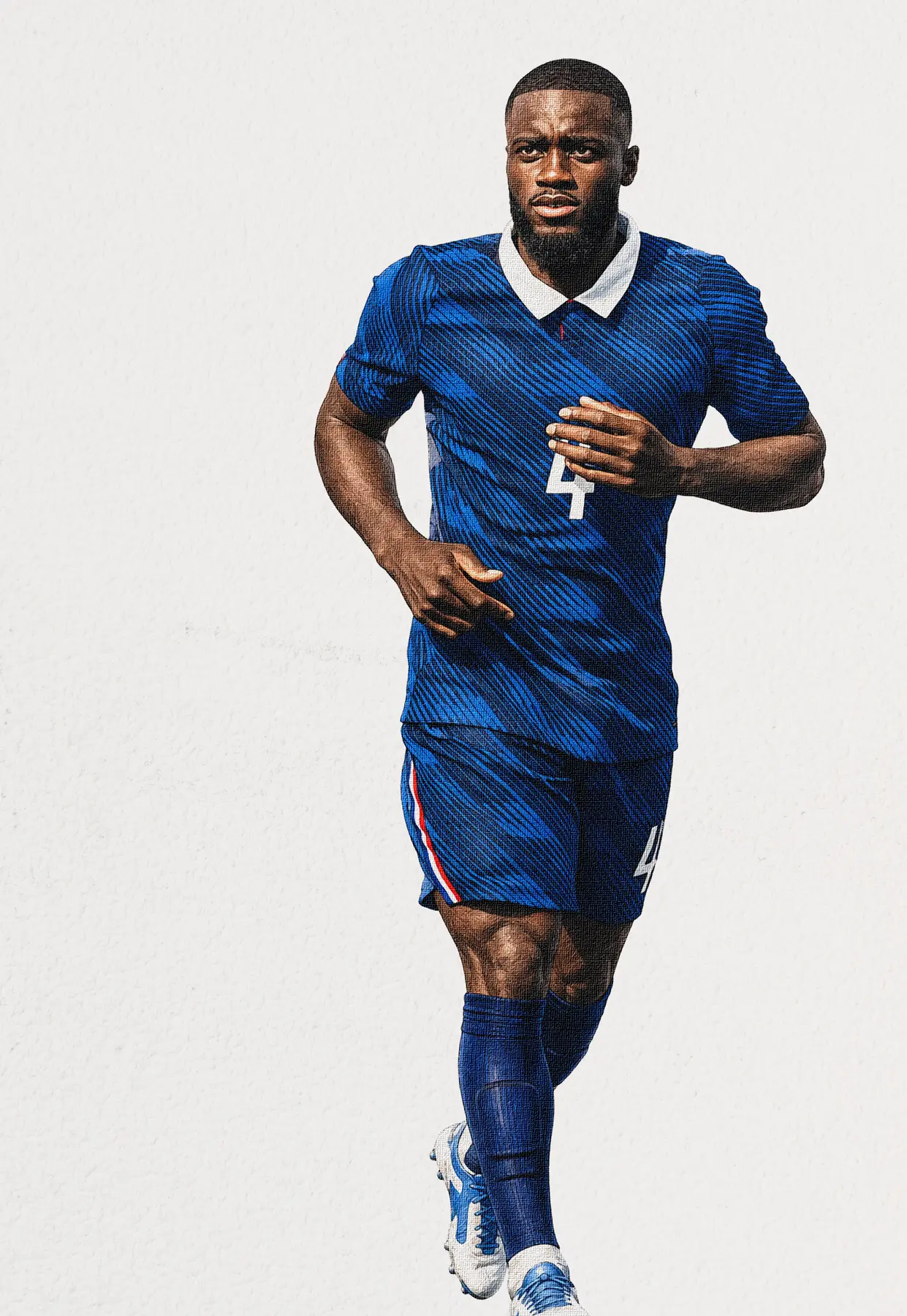 Portrait illustré du footballeur Upamecano