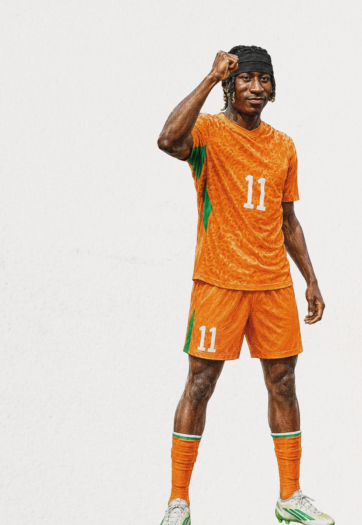 Portrait illustré du footballeur Yann Diomandé